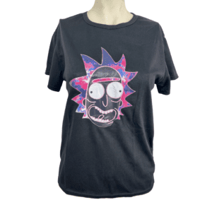 חולצה שרוול קצר לייקרה עיצוב פרצוף ריק סנצ'ז