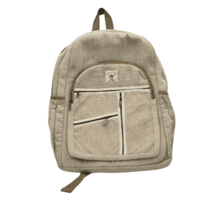 תיק גב גדול המפ HEMP בצבע חום עם 5 תאי איחסון