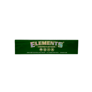 ניירות גלגול מבית ELEMENTS ללא פילטר קינג סייז צבע ירוק