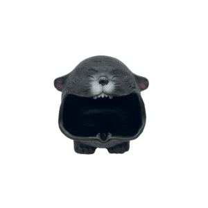 מאפרה חתול שחור פה פתוח