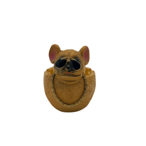 מאפרה בצורת כלב עם שרשרת